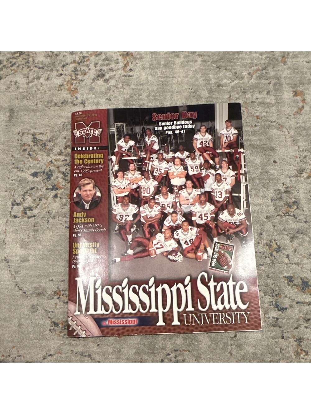 Mississippi State Bulldogs vs Mississippi Football Program 1999 Senior Day P33